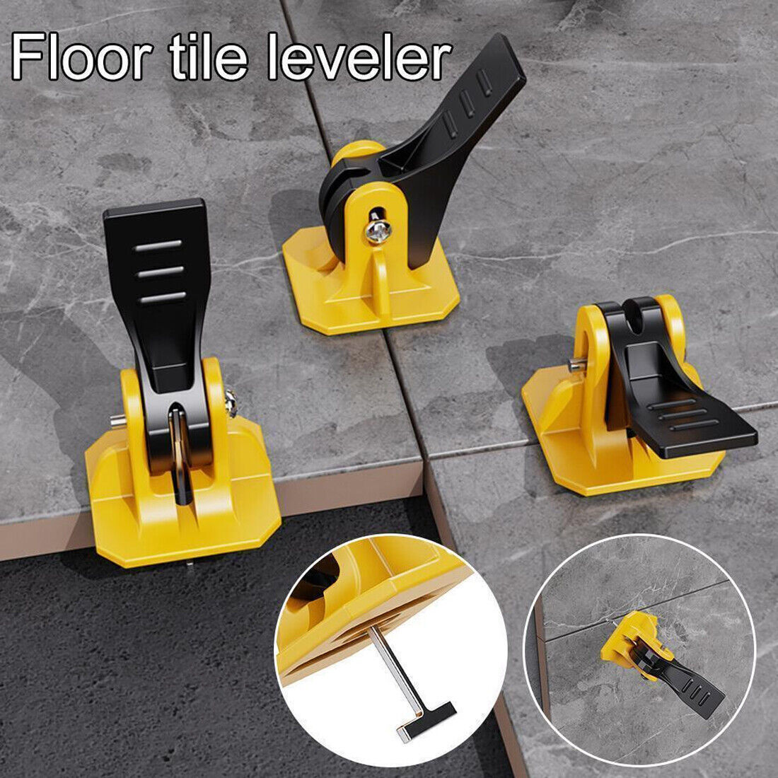100PCS Tile Leveling System Kit Reusable Tile Spacer Wall Floor Clips Tool