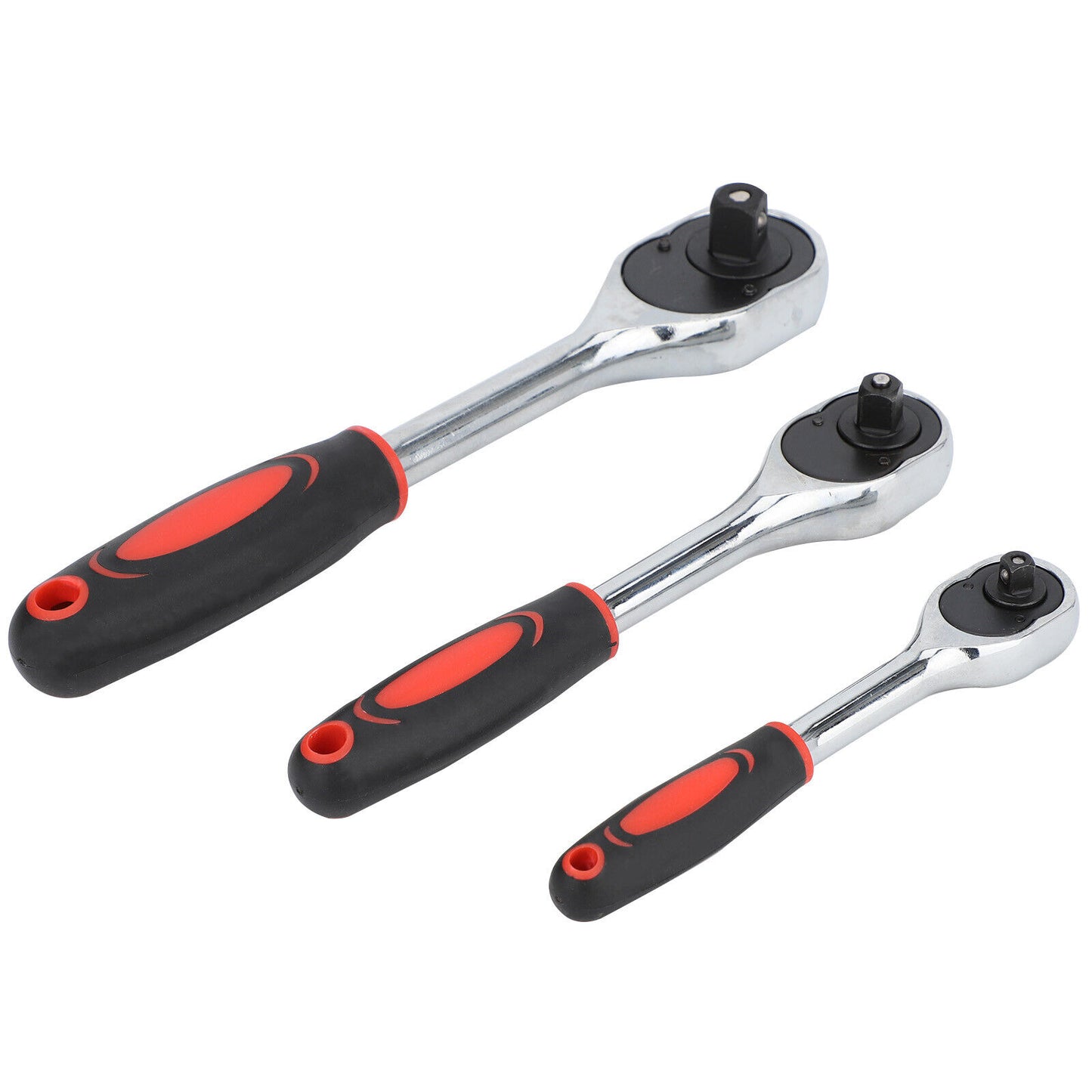 3 Piece 1/2" 3/8" & 1/4" Heavy-Duty Ratchet Socket Set - Ultimate Tool for DIY Enthusiasts & Professionals