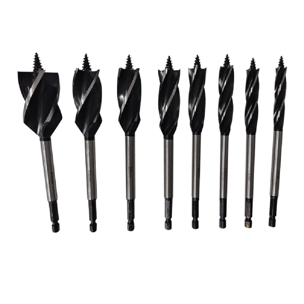 Wood Drill Bit Reaming Drill Wood Auger High-Carbon Steel Fast Cut Woodworking Drill Bit Set 8pcs