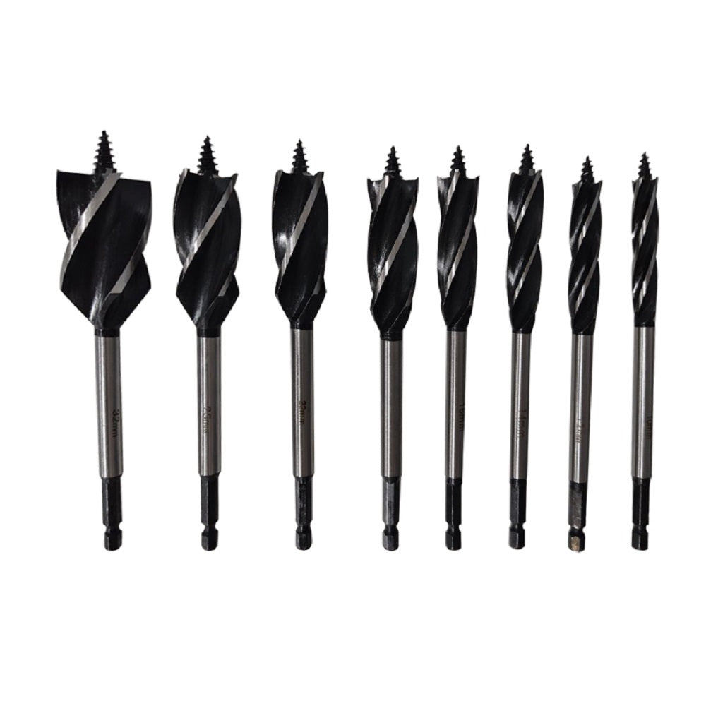 Wood Drill Bit Reaming Drill Wood Auger High-Carbon Steel Fast Cut Woodworking Drill Bit Set 8pcs