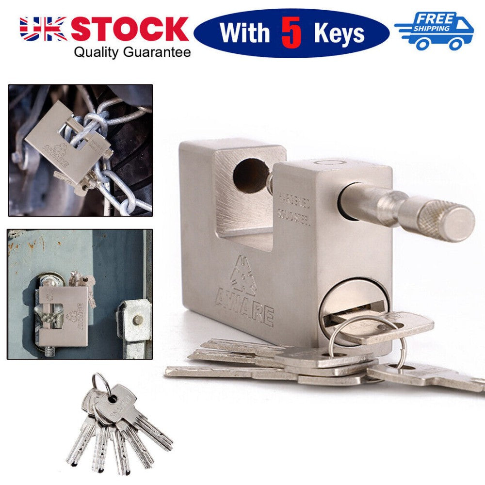 Warehouse Container Lock HEAVY DUTY 94mm Padlock High Security Shutter Lock UK